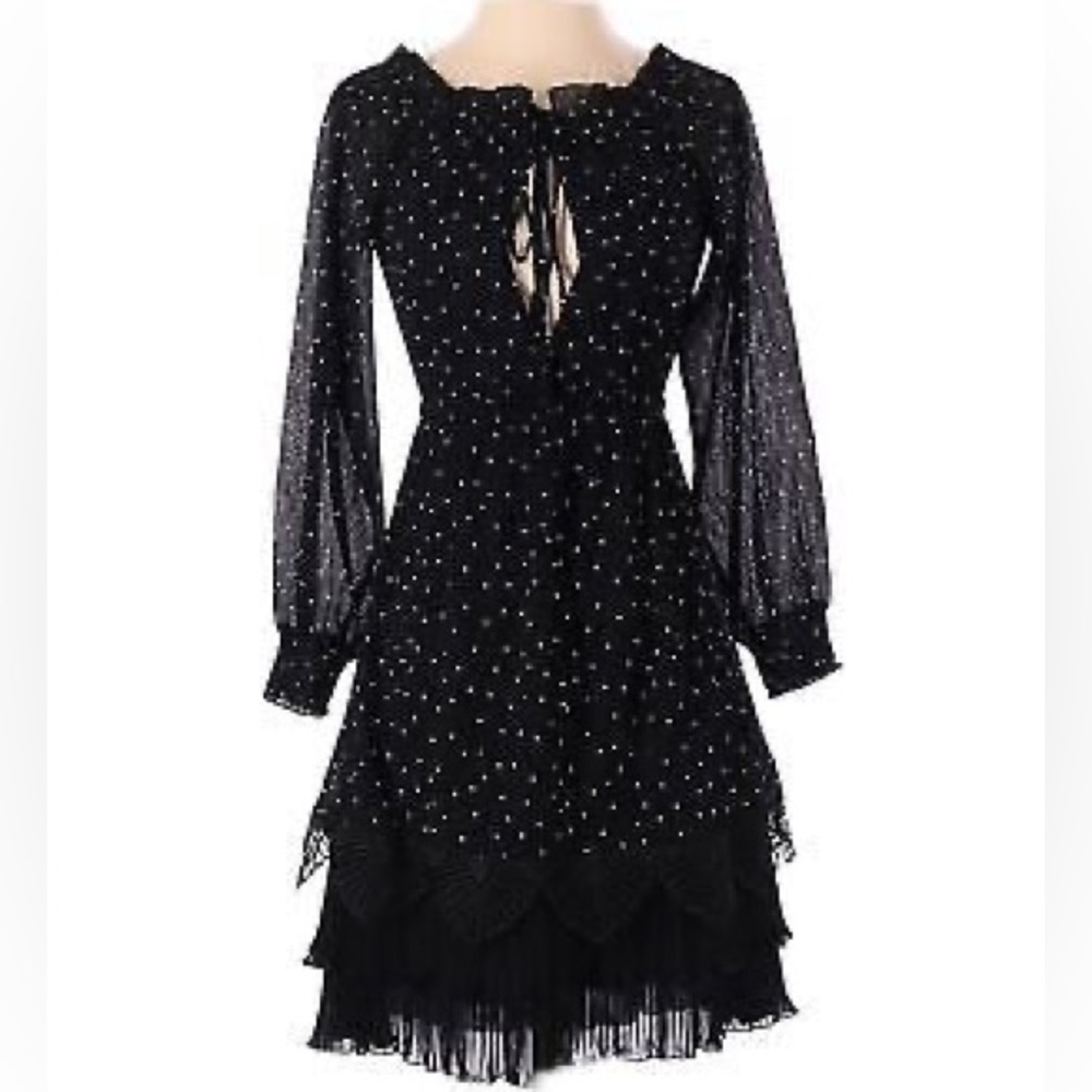 FOXIEDOX polka dot ruffled layered dress
